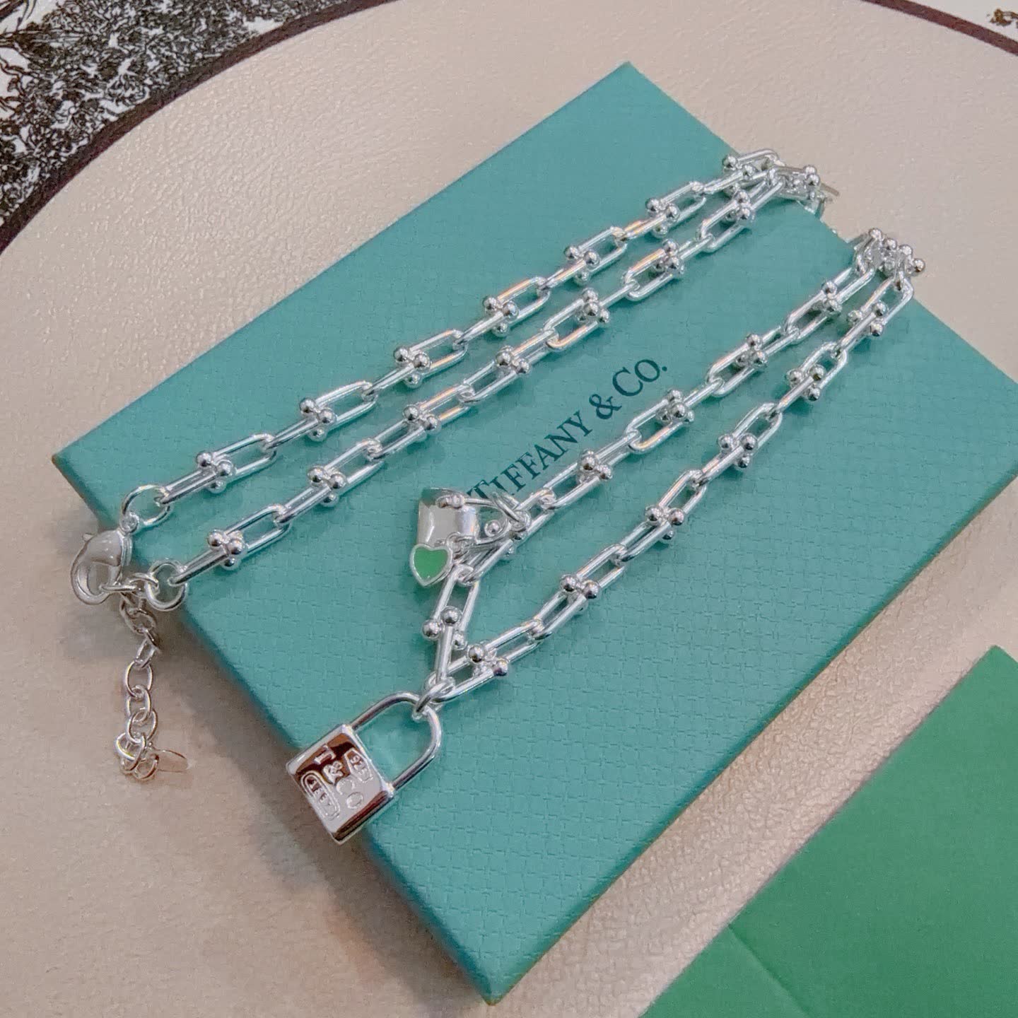 Tiffany & Co. Lock Charm Necklace